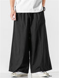 Men's Vintage Japanese Style Linen Wide Leg Harem Pants