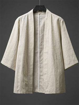 Men's Chinese Style Taoist Robe Open Front Shirts