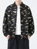 Male Bamboo Leaves Pattern Traditional Chinese Jackets