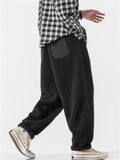 Men's Furry Large Size Casual Solid Color Trousers