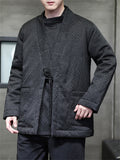 Men's Snakeskin Grain Jacquard Cotton Padded Coats