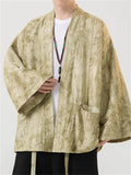 Vintage Bamboo Leaf Lace Up Chinese Jacket for Men