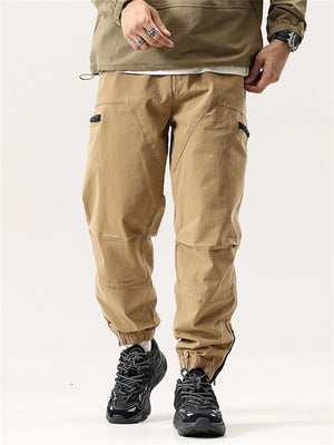 Male Zippered Pocket Comfort Drawstring Work Pants