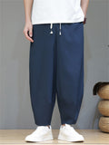 Breathable Ice Silk Ankle Tied Casual Pants for Men