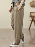 Women's Adjustable Drawstring Elastic Waist Durable Pants