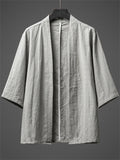 Men's Chinese Style Taoist Robe Open Front Shirts