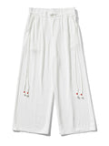 Male Chic Side Strap Design Chinese Style Pants