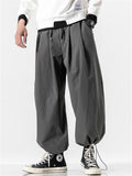 Male Baggy Drawstring Hem Jogging Pants