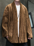 Luxury Velvet Cardigan Textured Tang Suit Jacket for Men