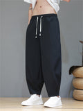 Breathable Ice Silk Ankle Tied Casual Pants for Men