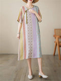 Loose Female Mid-Length Chinese Style Cheongsam Dress