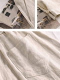 Women's 100% Linen Simple Cozy Straight-Leg Casual Pants