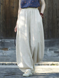 Women's Original Design Zen Style Oversized Ramie Linen Lantern Pants