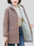 Middle-aged and Elderly Women's Cosy Faux Lamb Wool Coats