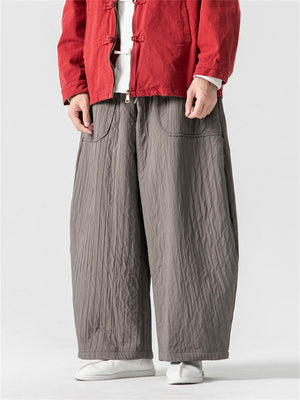 Men's Oversized Warm Thicken Baggy Pants for Winter