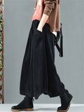 Retro Simple High-waist Solid Slimming Female Corduroy Skirts