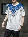 Auspicious Clouds Dragon Embroidery Vintage Shirt for Men