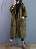 Women's Oversized Hooded Windbreaker Jacket with Pockets