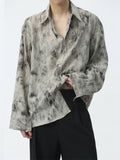 Chinese Style Ink Tie-Dye Men's Long Sleeve Shirts