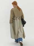 Fashion Single Breasted Mid-Length Trench Coat for Women