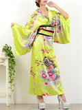 Vintage Cherry Blossom Wide Sleeve Kimono for Women