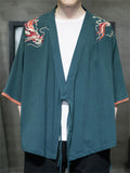 Vintage Chinese Style Dragon Embroidered Shirts for Men