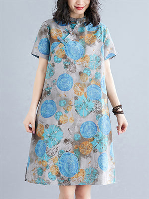 Summer Vacation Print Women's Mid-length Dresses