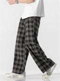 Men's Spring & Autumn Loose Plaid Pants