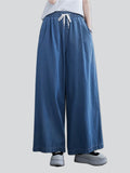 Simple Loose Spring Summer Blue Jeans for Ladies