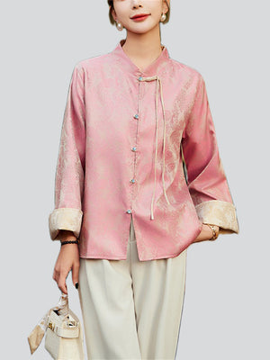 Chinese Style Paisley Jacquard Jacket for Ladies