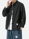 Trendy Oversized Chinese Style Plain Shirts for Men