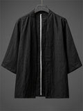 Men's Chinese Style Taoist Robe Open Front Shirts