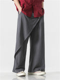 Spring Summer Men's Multi-layer Splicing Ramie Casual Pants