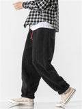 Men's Furry Large Size Casual Solid Color Trousers