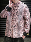 Slim Fit Python Print Autumn Jackets for Men