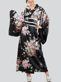 Vintage Cherry Blossom Wide Sleeve Kimono for Women