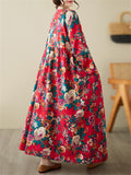 Women's Beautiful Floral Printing Loose Maxi Dresses