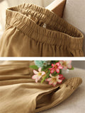 Women's Vintage Lace Patchwork Linen Harem Pants