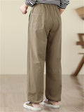 Women's Adjustable Drawstring Elastic Waist Durable Pants