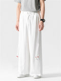 Male Chic Side Strap Design Chinese Style Pants