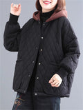 Winter Women's Casual Rhombus Thickened Quilted Cotton Jacket