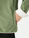 Men's Chinese Martial Arts Training Corduroy Reversible Jacket