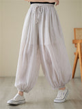 Women's Cotton Linen Zen Yoga Lantern Pants