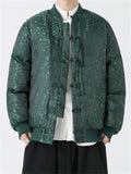 Men's Chinese Style Tassel Button Super Warm Cotton Padded Down Coat