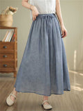 Casual Flowy High-Rise Drawstring Summer Skirt for Women