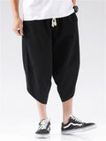 Men's Summer Casual Linen Cropped Pants