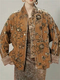 Ladies High Quality Gorgeous Floral Pattern Velvet Jackets