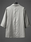 Men's Chinese Style Taoist Robe Open Front Shirts