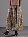 Women's Ethnic Floral Printed Skirts for Autumn Winter