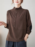 Female Mock Turtleneck Patchwork Slimming Bottoming Shirts